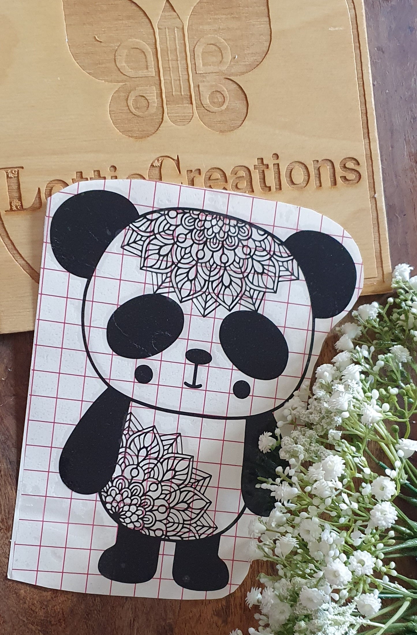 Mandala Panda decal