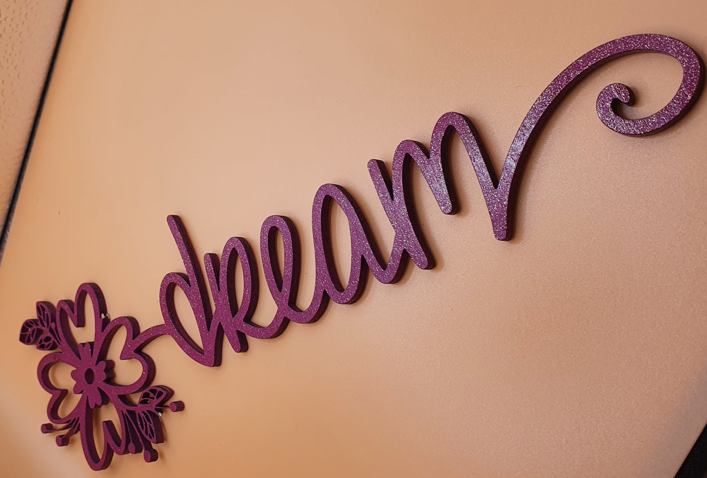 Purple glittery DREAM