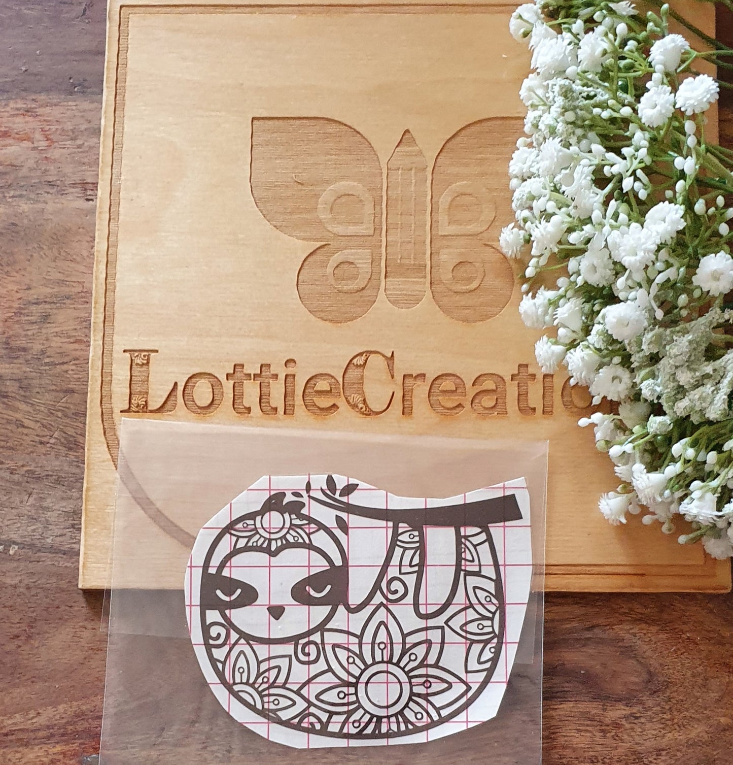 Mandala sloth decal