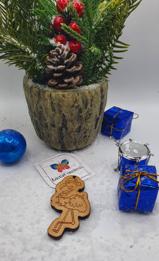 Flamingo tree decoration