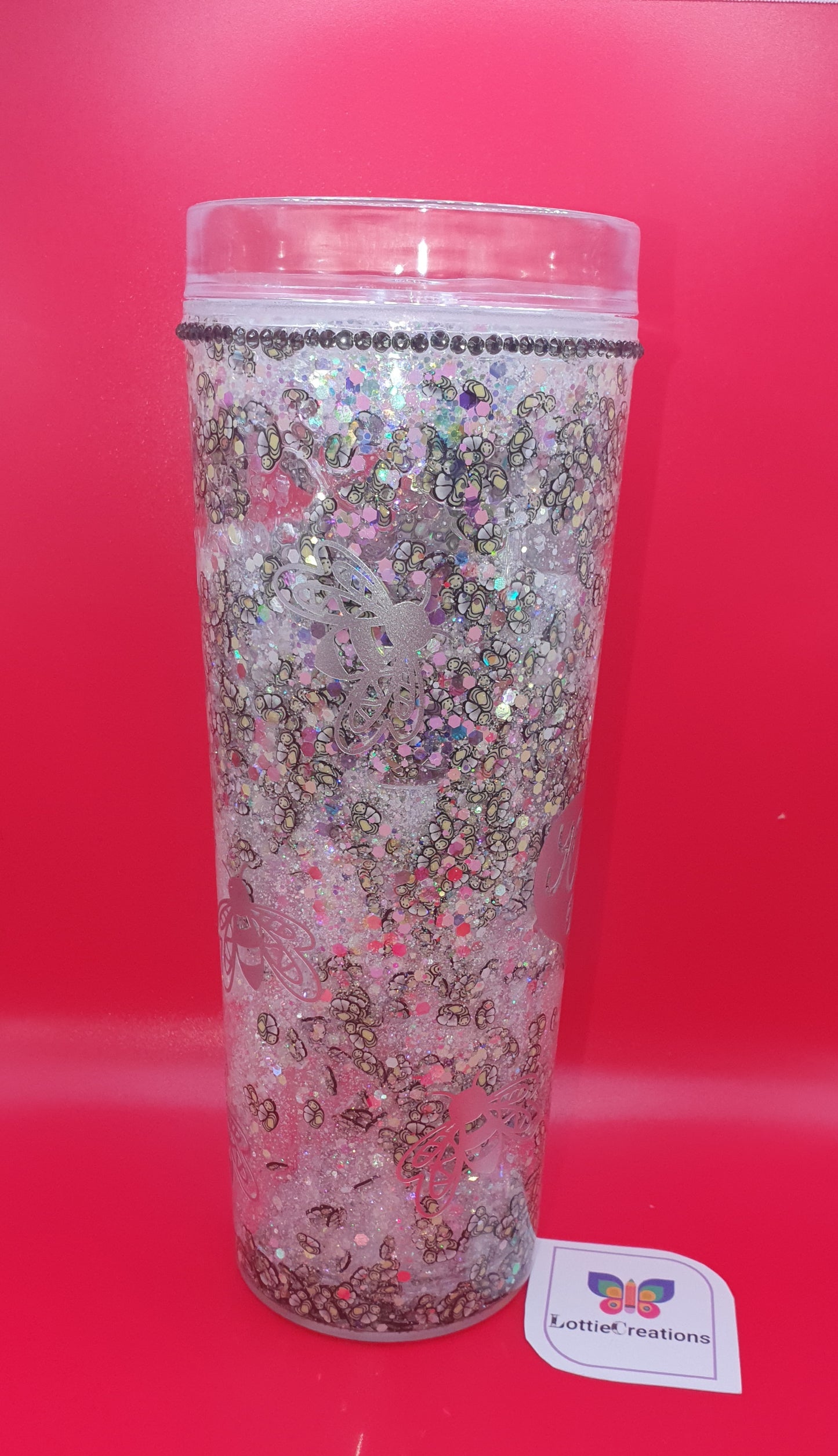 Bee snowglobe tumbler