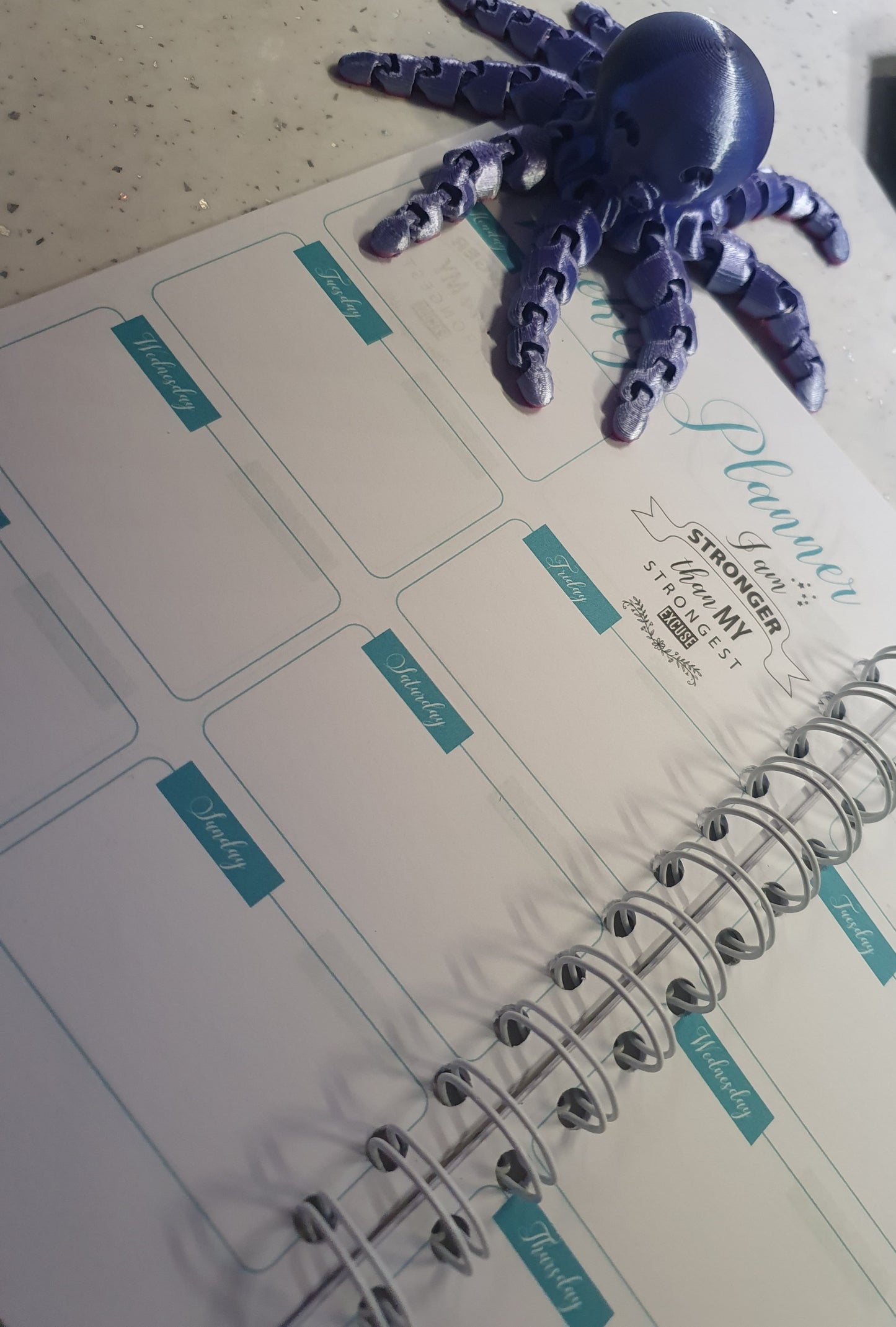 I am stronger weekly planner