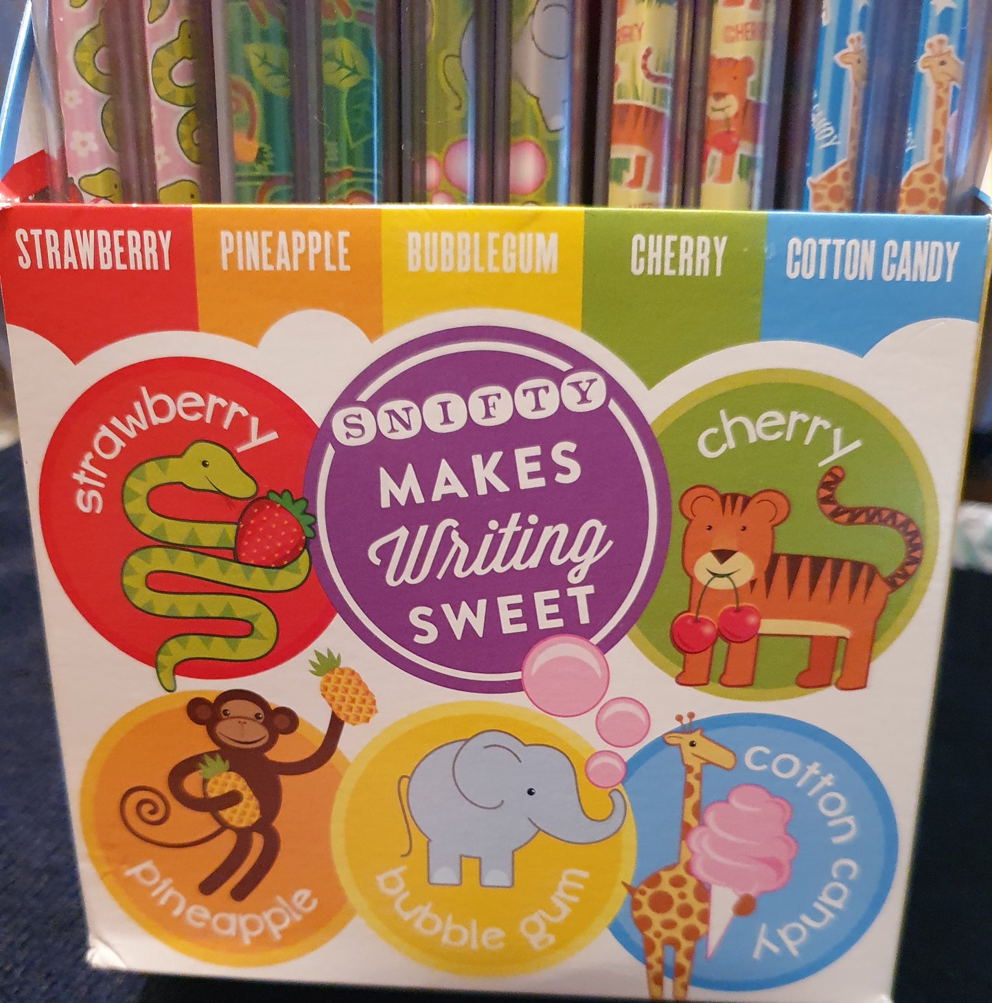 Animal party themed scented pencils
